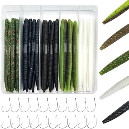 SANTKOL Senko Worms - Bass Fishing Lure Kit