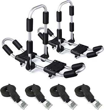 XCAR Kayak Rack Set + 4 Straps