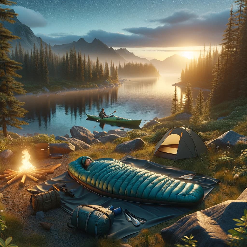 Kayaking sleeping bag!