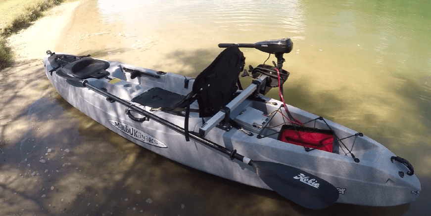 Malibu kayak with Railblaza motor mount 