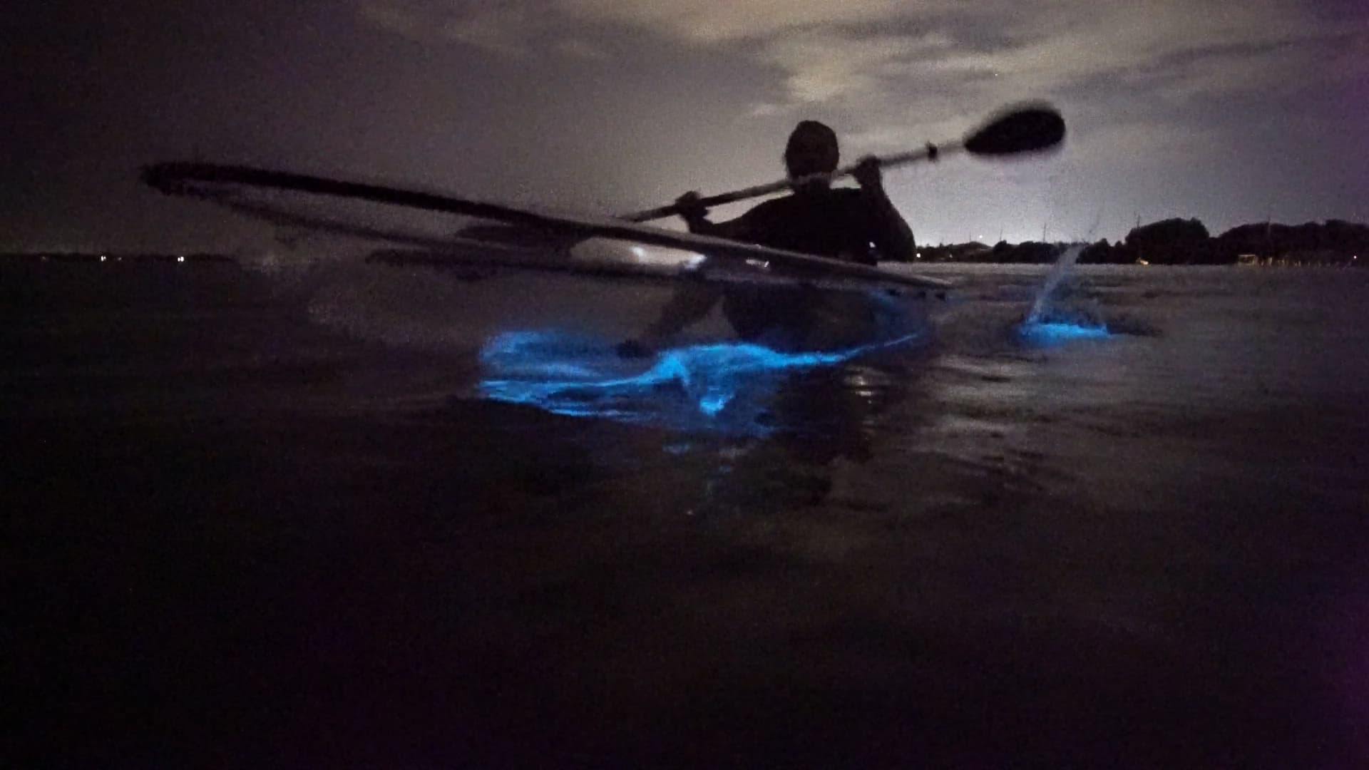 Night kayaking