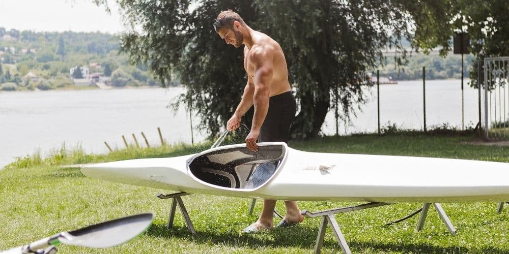 Step 2: Thoroughly Clean And Sand Your Kayak.