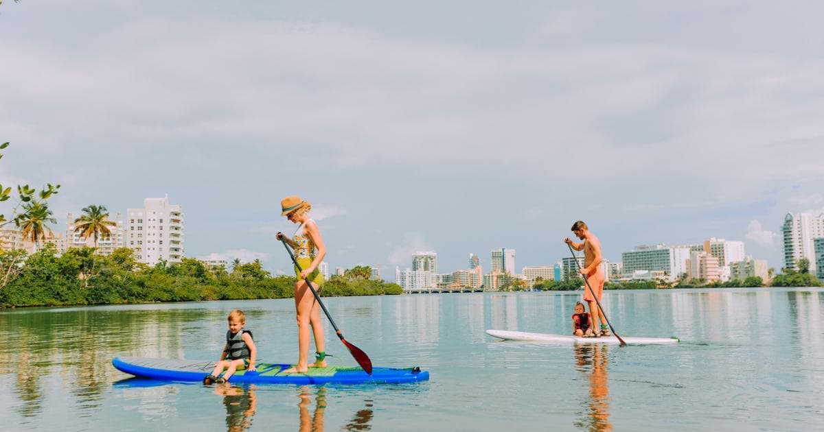 paddle boarding