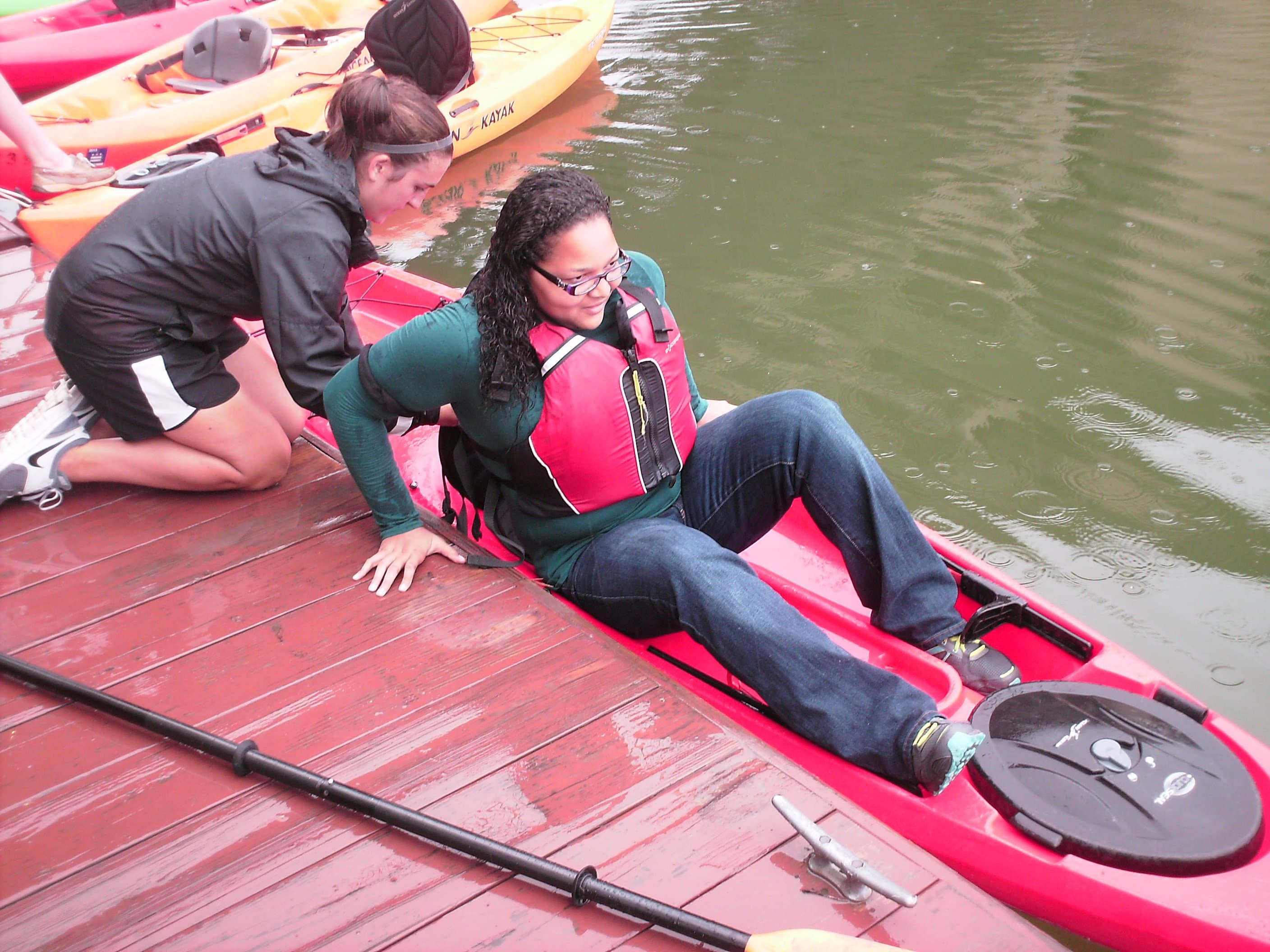 pregnant woman KAYAKING