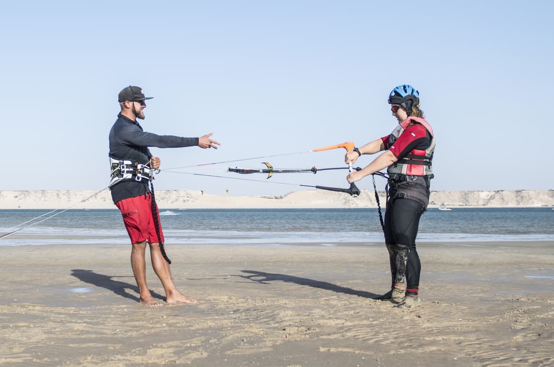 take kitesurfing lessons