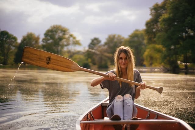 wooden paddle